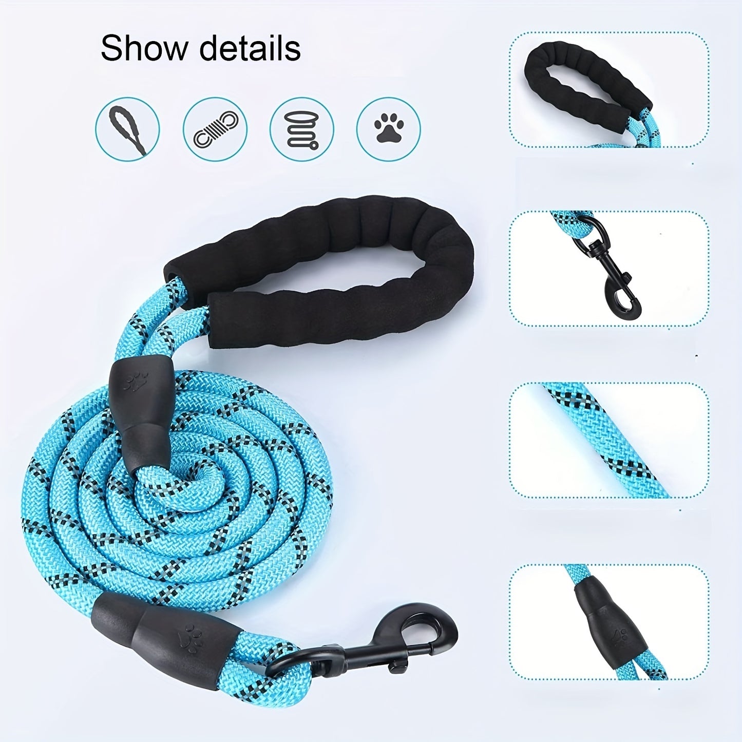 Hands-Free Reflective Dog Leash with Adjustable Waist Belt – Elastic Jogging Lead with Padded Handle for Running & Training
