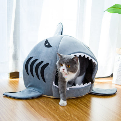 Snug Double Shark Bed For All Sized Dogs And Cats