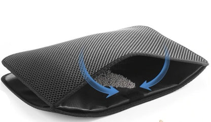 Waterproof Double-Layer Cat Litter Mat – Traps Litter & Keeps Floors Clean
