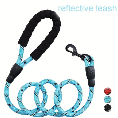 Hands-Free Reflective Dog Leash with Adjustable Waist Belt – Elastic Jogging Lead with Padded Handle for Running & Training
