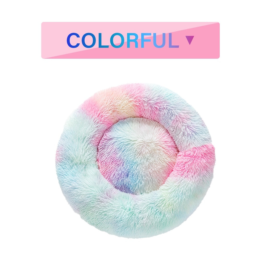 BarkAndMeow Fluffy Donut Pet Bed