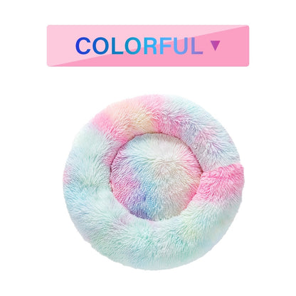 BarkAndMeow Fluffy Donut Pet Bed