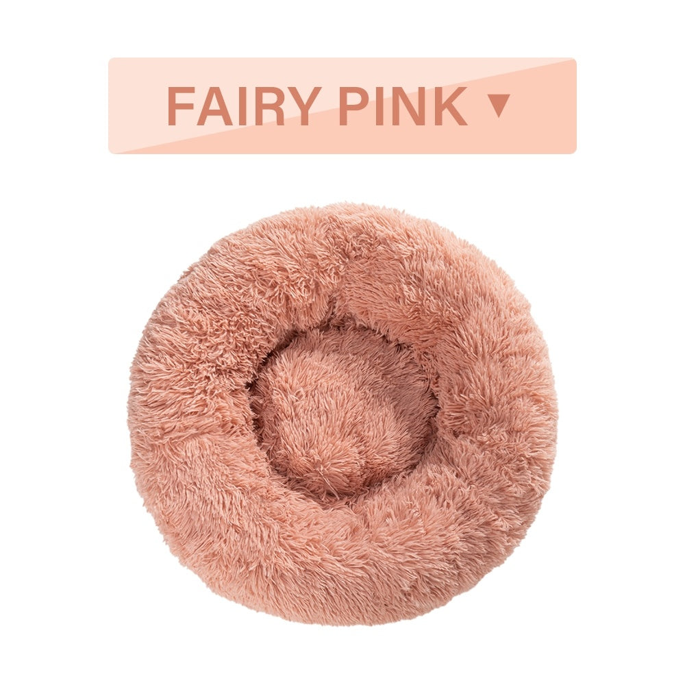 BarkAndMeow Fluffy Donut Pet Bed